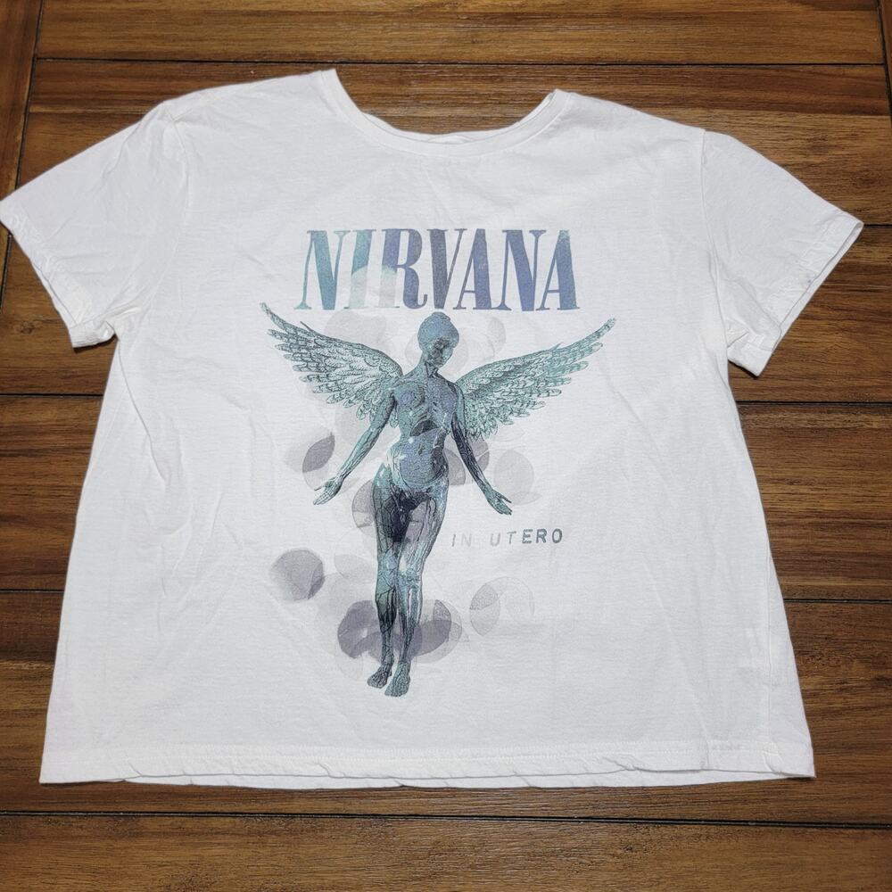 Nirvana White Tee "In Utero" - Size Medium